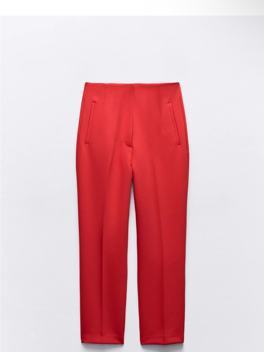 Zara Pants With High Waist - Red